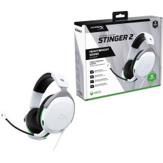 HyperX CloudX Stinger 2 Kablet Høretelefoner Grå Hvid